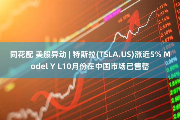 同花配 美股异动 | 特斯拉(TSLA.US)涨近5% Model Y L10月份在中国市场已售罄