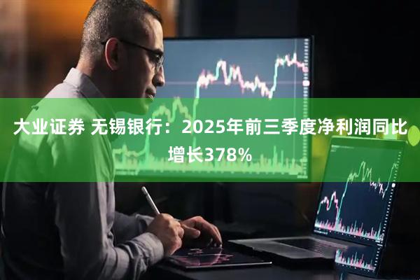 大业证券 无锡银行：2025年前三季度净利润同比增长378%